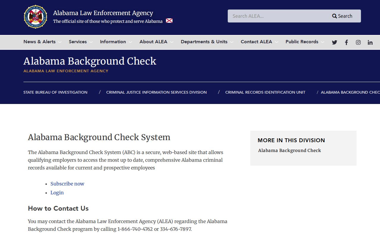 Clay County criminal history self-review through the Alabama background check process