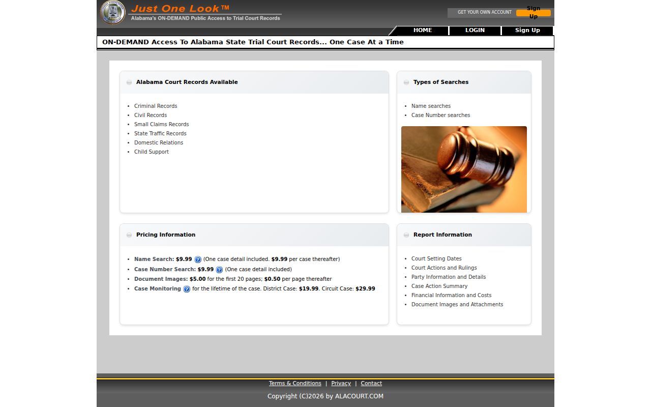 Clay County criminal court record search on Just One Look